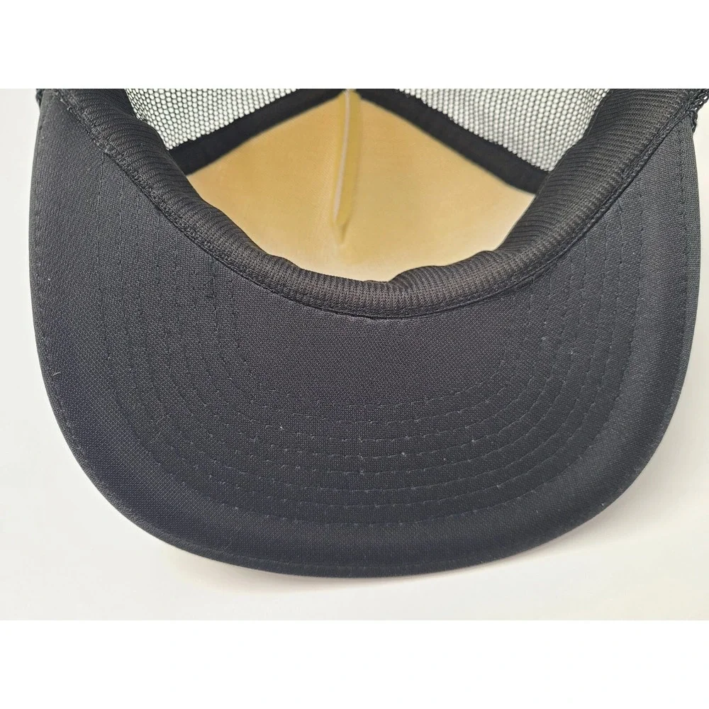 Vintage Bass‎ Fishing Mesh Trucker Snapback Hat Cap Outdoors Nature White Black